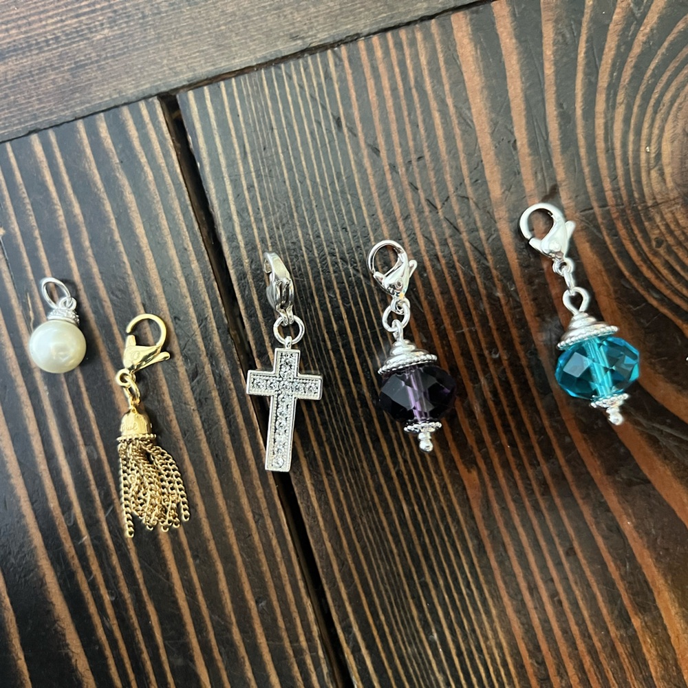 ORIGAMI OWL • 5 dangles custom pendant accent jewelry clip pearl jewel